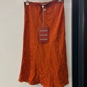 NWT Alexa Chung Silk Skirt